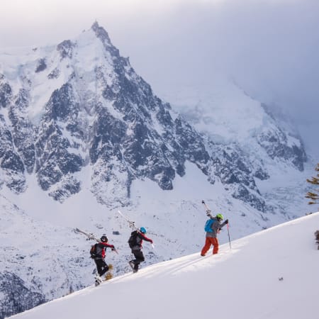Ski hors-piste Grand Montets sauvage